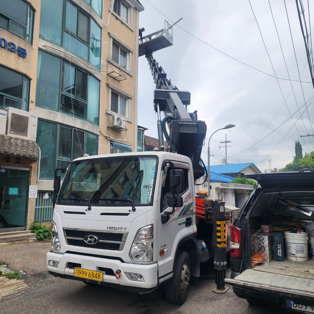 간판 LED 스카이차 작업사진