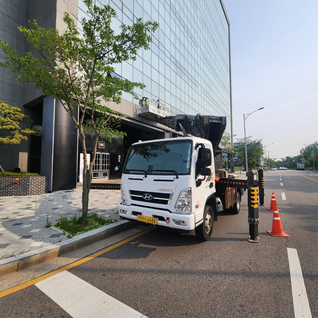 간판 LED 스카이차 작업사진