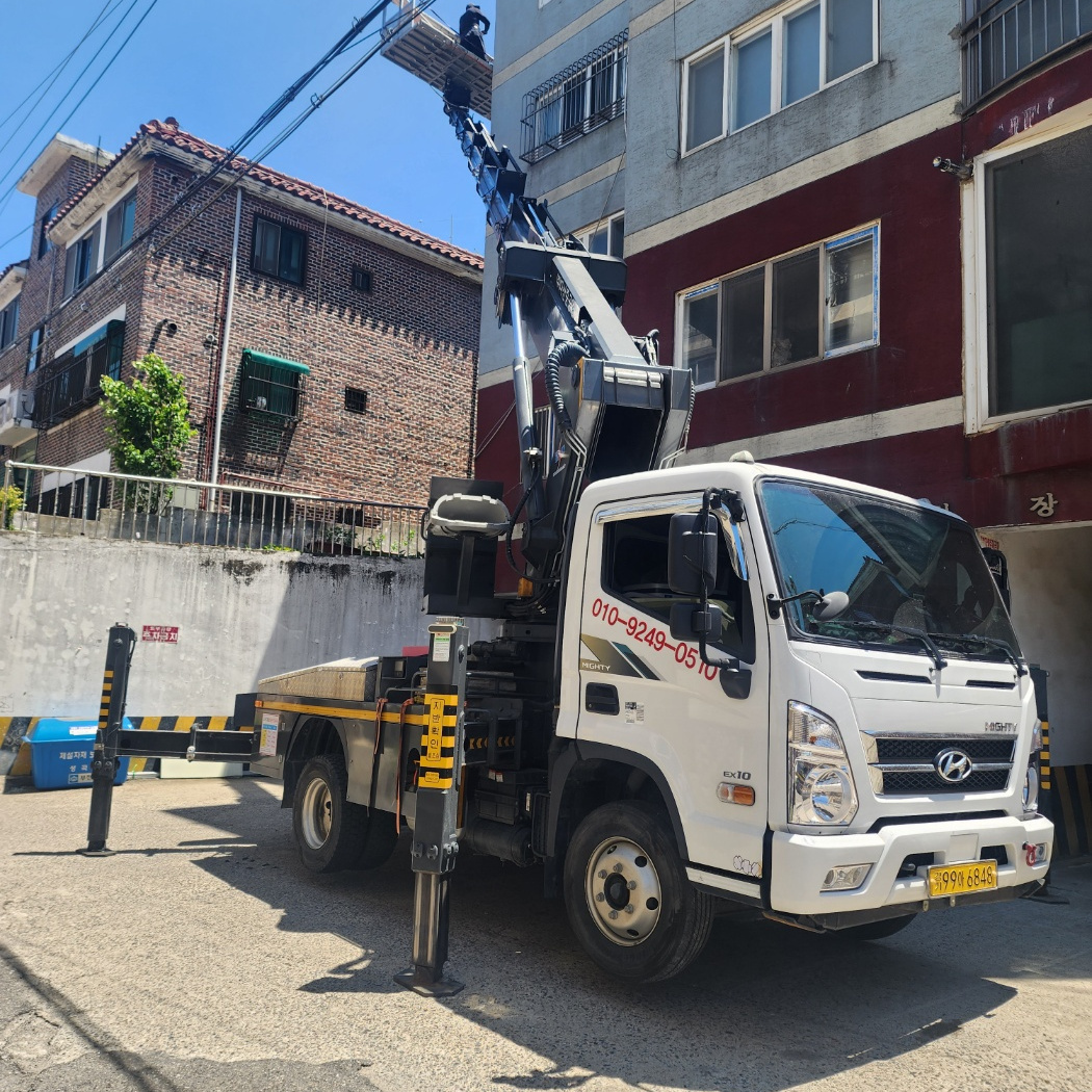 CCTV 설치 스카이차 작업사진