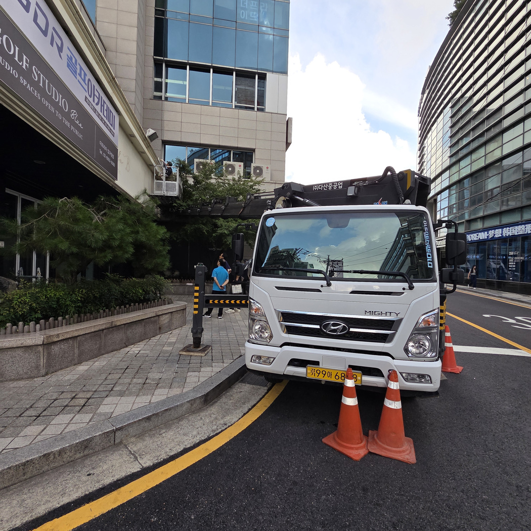 CCTV 설치 스카이차 작업사진
